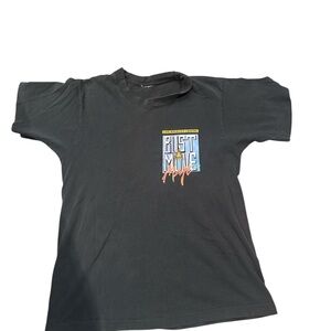 Vintage single stitch bust a move magic johnson LA Lakers  Black Graphic T-Shirt